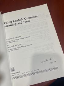 USING ENGLISH GRAMMAR：MEANING AND FORM（使用英语语法：意义与形式）