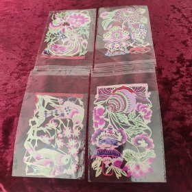 名家老剪纸4幅