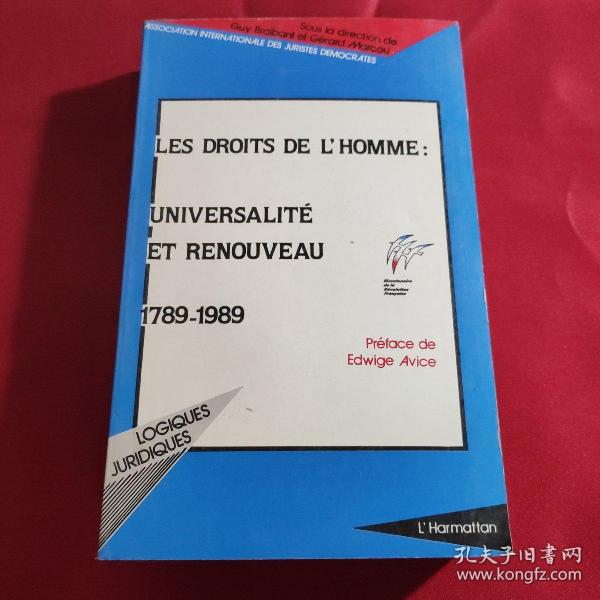 法文原版:les droits de L'homme universalité et Renouveau 1789-1989