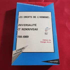 法文原版:les droits de L'homme universalité et Renouveau 1789-1989