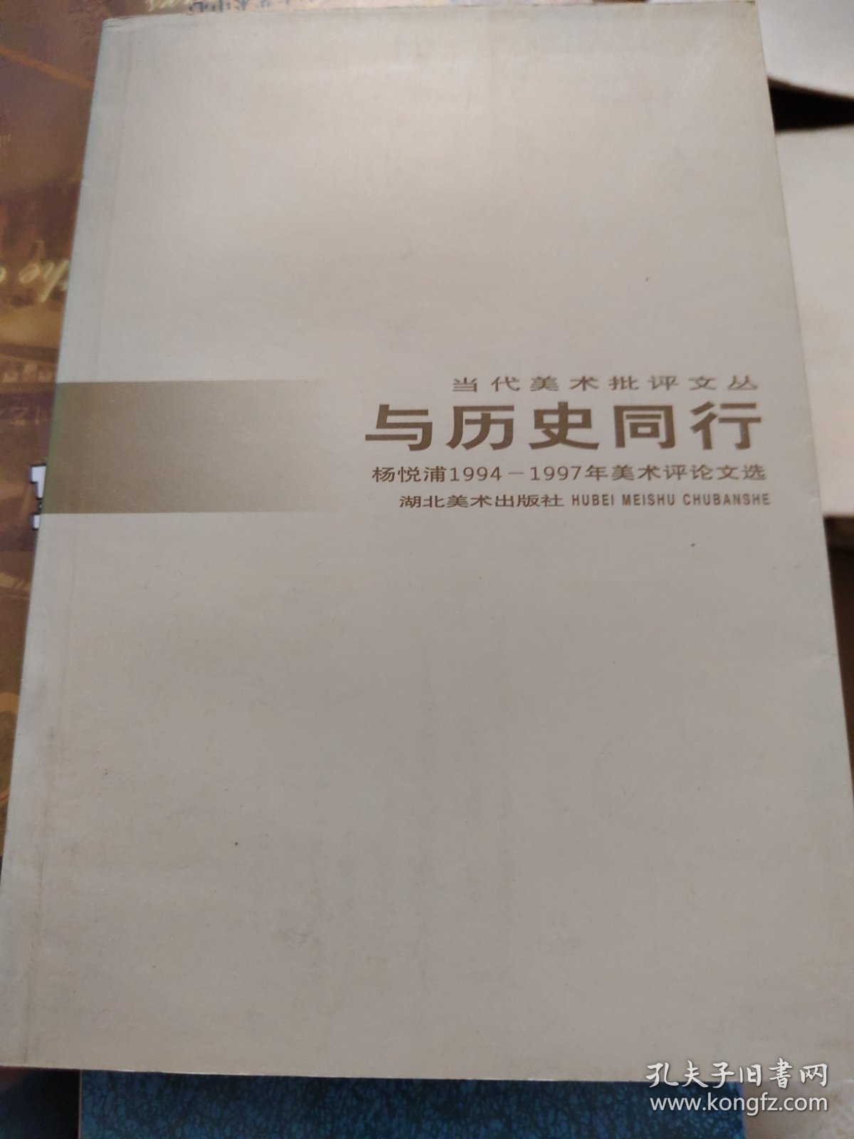 与历史同行:杨悦浦1994～1997年美术评论文选 签赠本