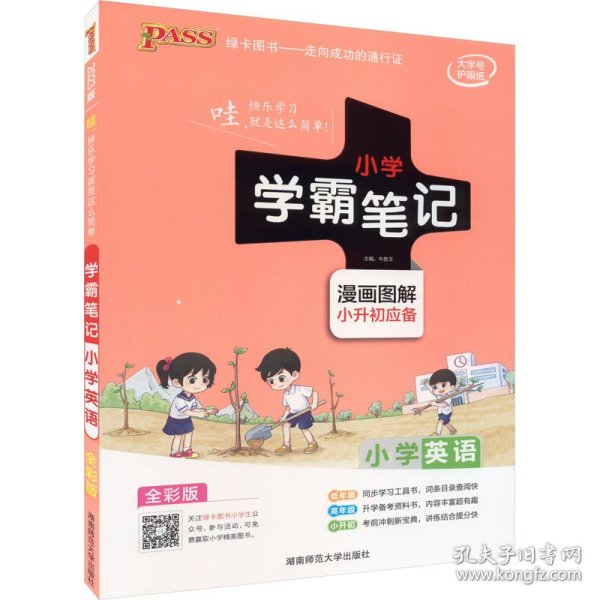 2018版 绿卡图书 学霸笔记漫画图解：小学英语（小升初必备 通用版 大字版 全彩版）