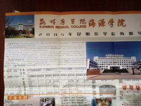 昆明医学院海源学院海报一张，