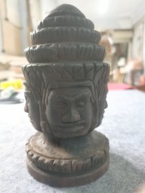 老木雕，四面佛，品相如图