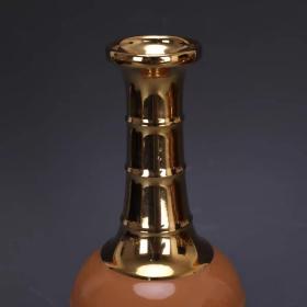 汝窑紫金釉描金炫纹赏瓶