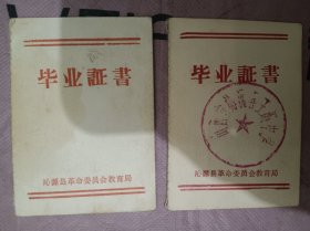 毕业证书，2件