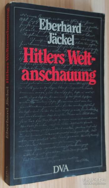 德文原版书 Hitlers Weltanschauung 希特勒的世界观 Eberhard Jäckel  (Autor)
