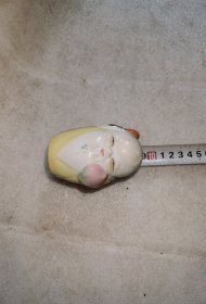 粉彩老寿星摆件无破损实物图片按图发货
