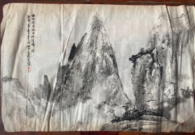 浙江美院著名画家程谷青画一张，画心尺寸（68*45）cm，如图，货号 ：E185，保真。