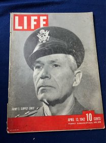 1942年4月美国生活杂志，图文介绍麦克阿瑟将军和他的军旅生活，美国陆军总司令部