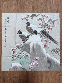 俞继高早年精品花鸟一幅