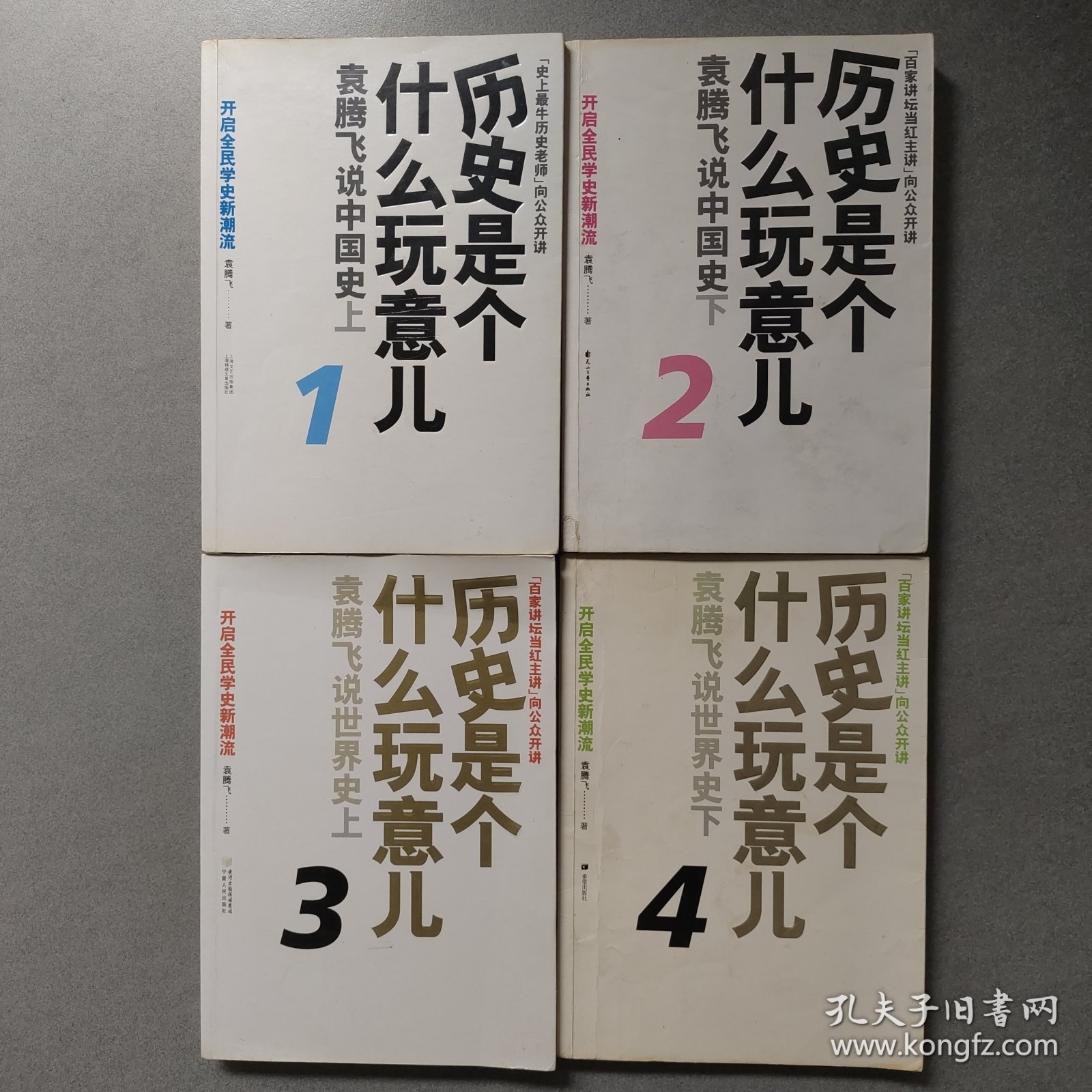 历史是个什么玩意儿（四册全）：袁腾飞说世界史（上下），袁腾飞说中国史（上下）