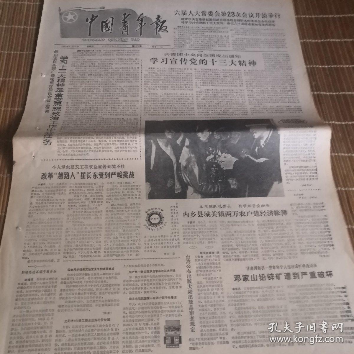中国青年报 1987年11月13日 共4版