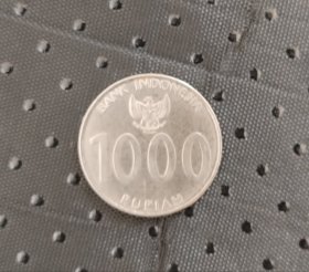 印尼硬币白铜镍币1000卢比