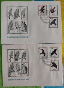 德国邮票 首日封 东德1965年欧洲猛禽  10