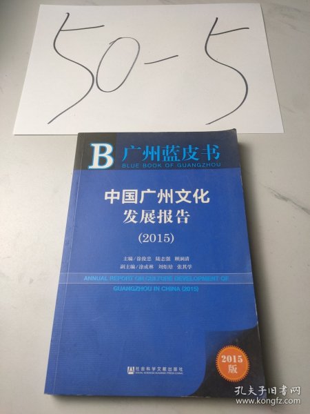 中国广州文化发展报告（2015）
