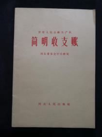 农村人民公社生产队 简明收支账