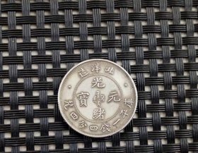 银元银币收藏北洋造光绪元宝库平一钱四分四厘银元二角银豪