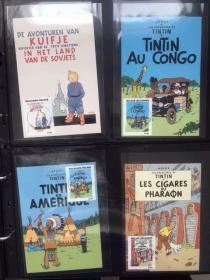 2007比利时发行 丁丁邮票 丁丁历险记极限片全25张 非常稀少
