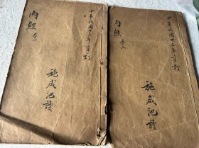 少见民国油印本中医古籍《内经精要》《内经讲义》两册全如图