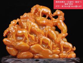 90_精品田黄石（石涛作）“周易(天行健)”印章尺寸：高5.2cm宽3.2cm重53g