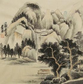 春雨老师  实力山水精品  仿古宣纸三尺斗方未裱画芯    《江南春色》笔墨精细 惠民价