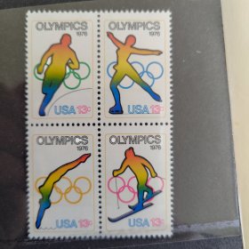 USAn美国1976 第12届冬奥会 新 4全 外国邮票