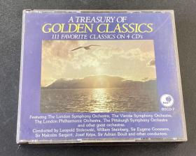 原版进口CD 套装: A treasury of Golden Classics，111 favorite classics on 4 CD’s