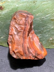 精美铁皮冰红千层纹大开窗料南红玛瑙原石一颗