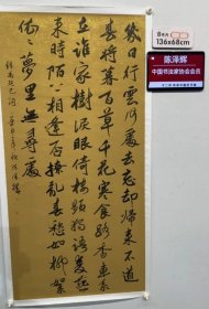 甘肃名家，中书协会会员陈泽辉四尺作品，不二轩包真包邮！2010年毕业于天水师范学院美术系，大学本科学历，获文学学士学位。6岁开始学书，学书从唐楷入手，继学二王，2011年7月参加中国书协培训中心敦煌书法创作培训班，师从于张旭光，刘恒，刘文化，陈海良，李松，吴行，李木教等诸师。其书法作品在全国大展中多次入展并获奖。其书法作品在《中国书法》《书法报》等报刊杂志上均有发表，现。