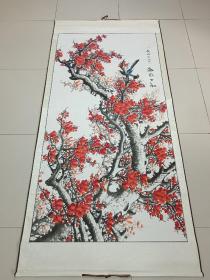 国画 低价处理 1.喜上眉梢 规格：197×97㎝