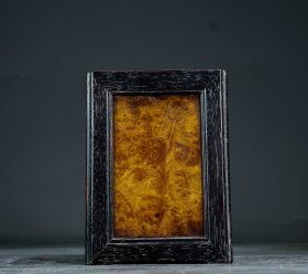 珍藏老物件紫檀木镶黄金樟木笔筒