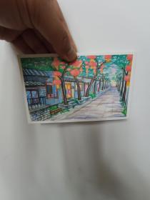 手绘北京明信片