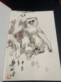 《十二生灵雅集 》著名海派花鸟人物画家，蒋伟，绘画本，32开精装本，货号：F282