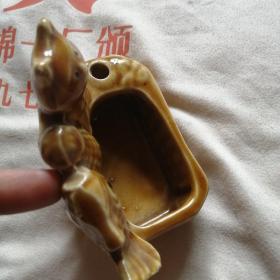 老瓷猫鱼烟灰缸（库存）