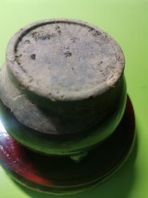 晚清民国，四系骨钉水盂，文房用品，比较少见，写毛笔字时用来加水研磨