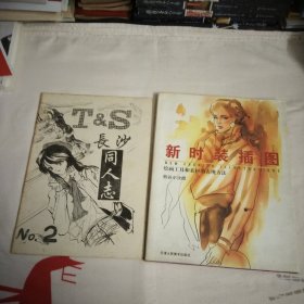 新时装插图:绘画工具和素材的表现方法:[中英文本]，T&S长沙同人志NO.2，2本，16开