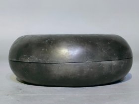 古玩旧藏白锡朝珠盒
