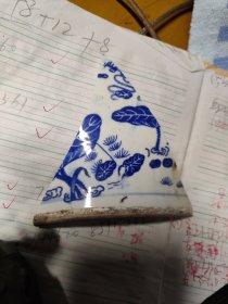 青花瓷片荷趣瓷片之二