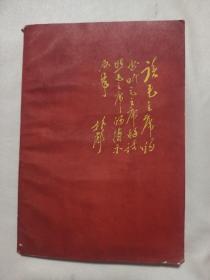 红色日记本（未用， 封面印有林题， 里面盖有印章，详看如图）