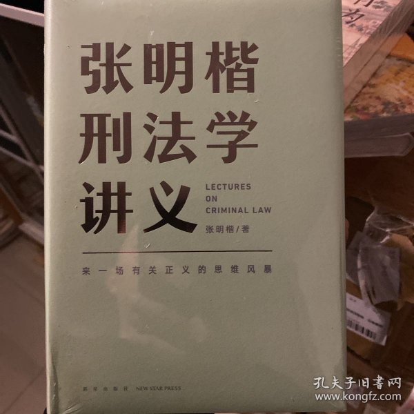 张明楷刑法学讲义（来一场有关正义的思维风暴）