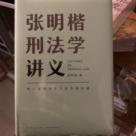 张明楷刑法学讲义（来一场有关正义的思维风暴）