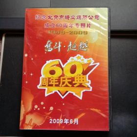 纪念北京市糖业烟酒公司成立六十周年专题片1949~2009奋斗超越（60周年庆典）光盘1张