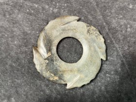 高古玉商周生美灰皮玉璇玑