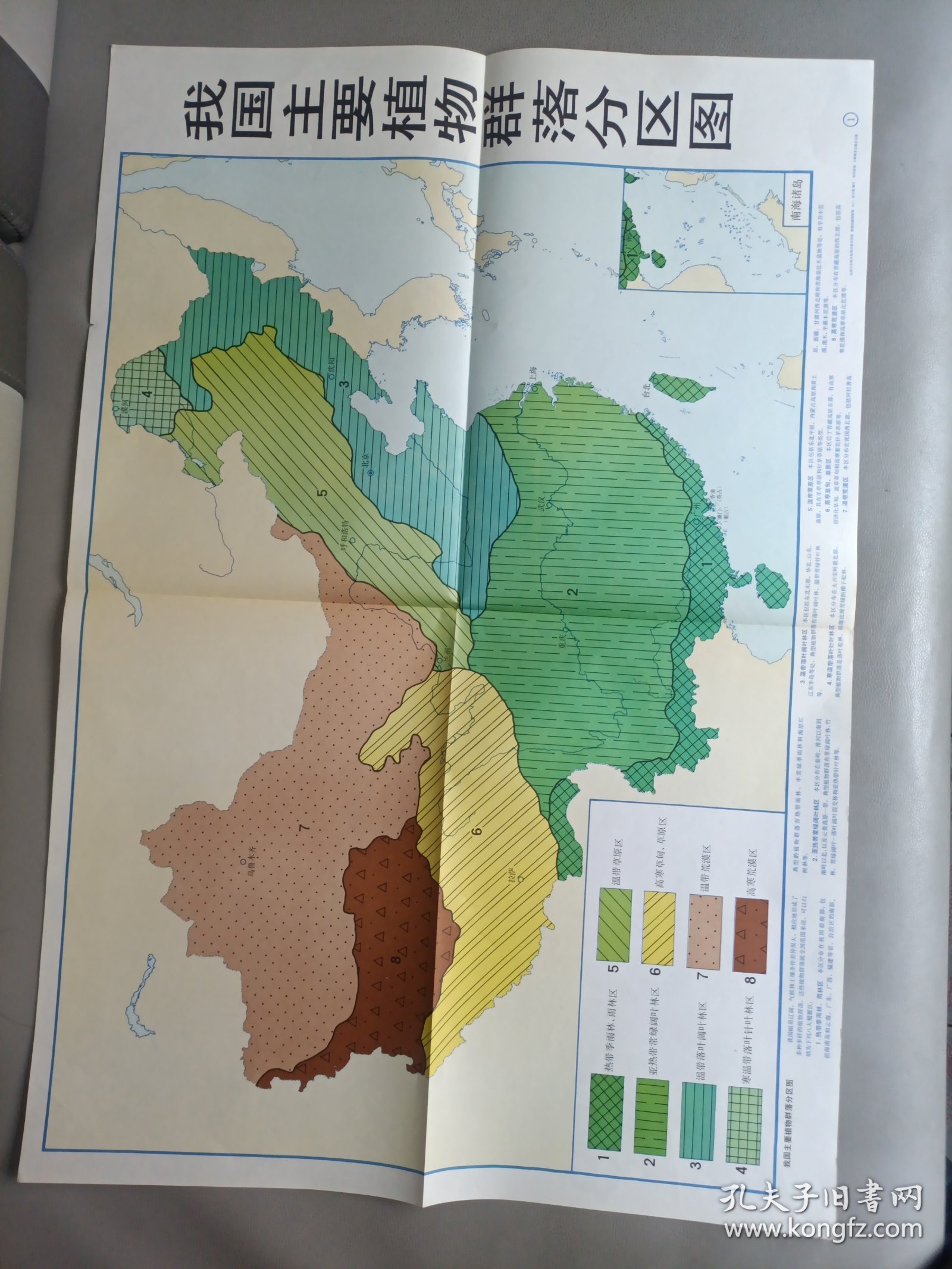 初级中学课本动物学教学挂图——我国的植物群落(全9幅)