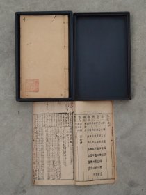 精品典藏:清同治年 大红酸枝木盒【易经精华】木印大开本全套，保存完整，无虫蛀、无鼠咬，包老保真，品相如图！