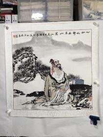 著名画家冯煜泰，连环画画家，原装原裱，画芯尺寸68*68厘米，保老保真