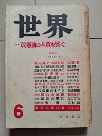 1981年 日本 世界杂志 改宪论 冲绳证言 等。32开。