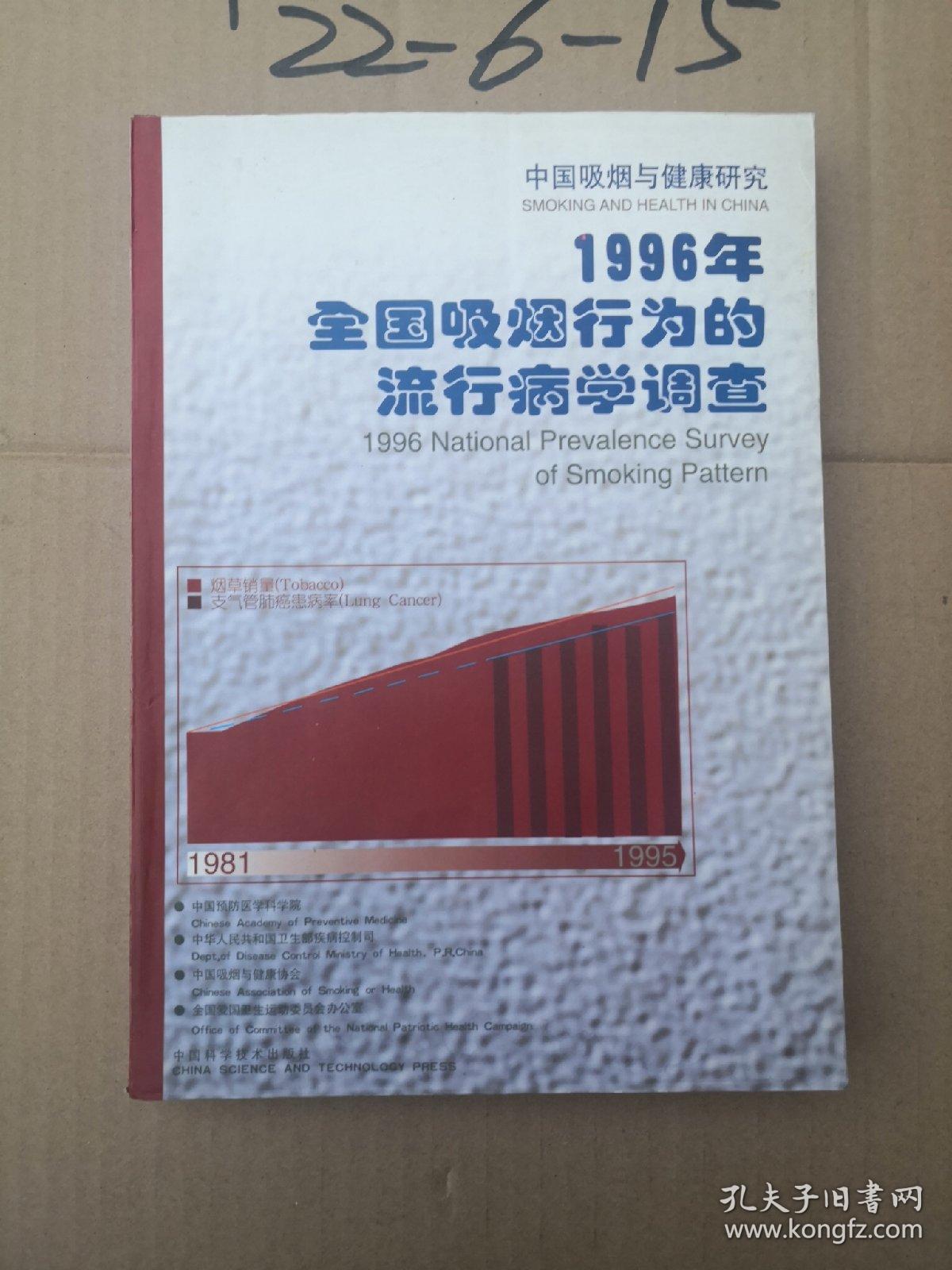 1996年全国吸烟行为的流行病学调查:中国吸烟与健康研究