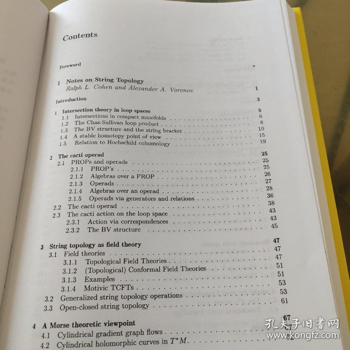 弦拓扑与环同调（影印版）国外数学名著系列